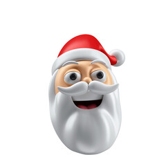 Emoji 3D Papai Noel com Gorro de Natal