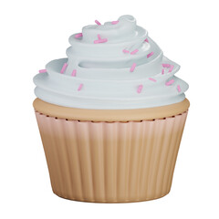 Vanilla cupcake 3d Icon