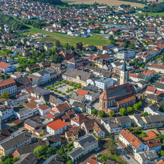 Frontenhausen im niederbayerischen Kreis Dingolfing-Landau im Luftbild