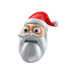 Emoji 3D Papai Noel com Gorro de Natal