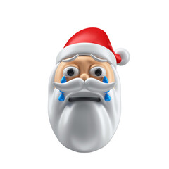 Emoji 3D Papai Noel com Gorro de Natal