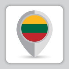 Lithuania Flag Pin Map Icon