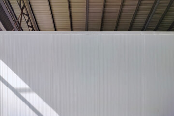 Sandwich panel Wall of Cold Storage Warehouse room inside of Industrial Freezer Factory area