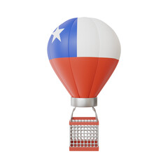 Air Balloon Chile Flag Element 3d illustration