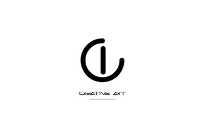 CI, IC, C, I abstract letters logo monogram