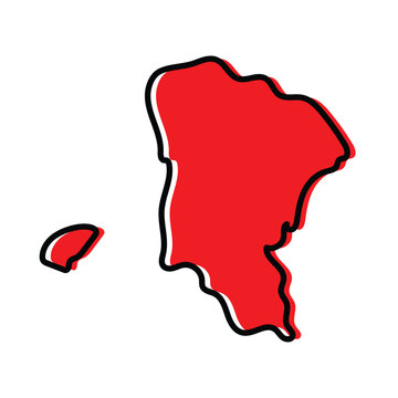 Monufia State of Egypt map design in vector form.