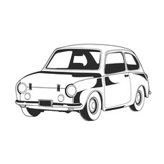 Outline illustration design of a vintage car 72