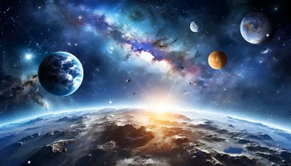 Foto op Plexiglas planets and galaxy in outer space elements of this image furnished by nasa © Ashley