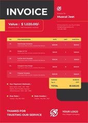 Vector modern invoice template