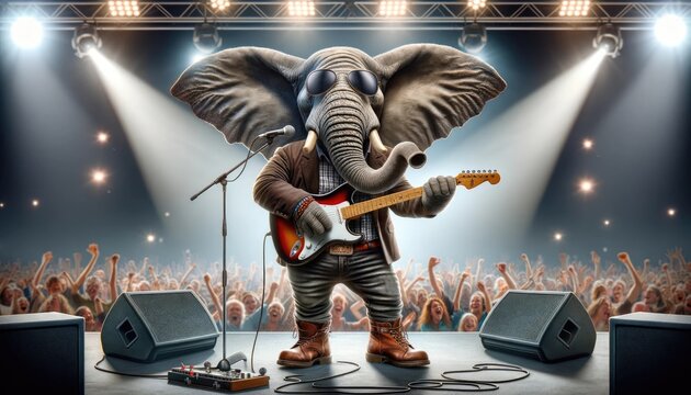 Rockstar Elephant Performing at a Concert