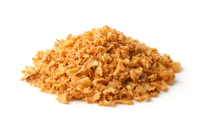 Pile of fried onion flakes