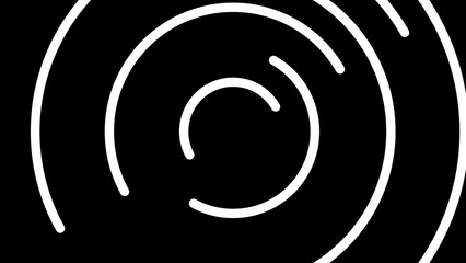 White circle lines. Computer generated 3d render