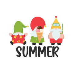 Summer Lettering Quotes. Funny season slogans. Isolated calligraphy quotes for travel agency, beach party. Great design for banner, postcard, print or poster. Vector