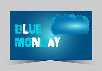 Vector illustration for blue monday
