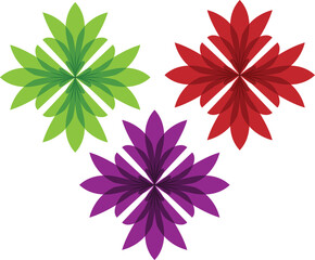 set of three leaf colors