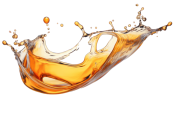 Oil liquid Splash and drops isolated