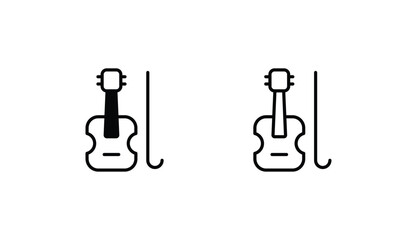 Voilin icon design with white background stock illustration