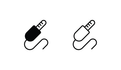 Cable icon design with white background stock illustration