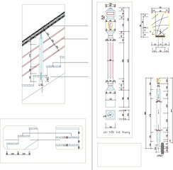 Vector sketch illustration of emergency staircase structure construction design