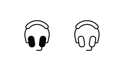 Headphone icon design with white background stock illustration
