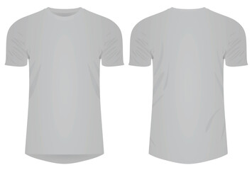 Grey short sleeves jersey. vector illustration - obrazy, fototapety, plakaty