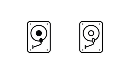 Turntable icon design with white background stock illustration