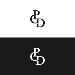 PGD logo. P G D design. White PGD letter. PGD, P G D letter logo design. Initial letter PGD linked circle uppercase monogram logo. P G D letter logo vector design. 