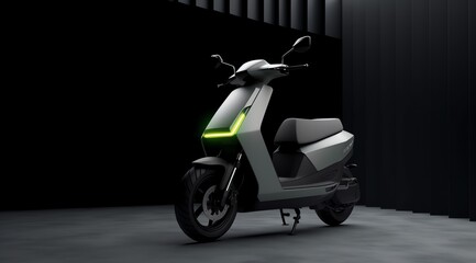 a black and silver scooter