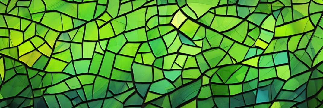 a green and black mosaic