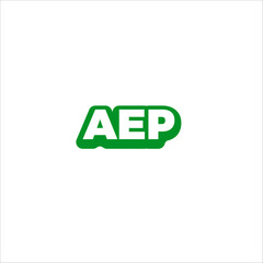 AEP OR PEA letter abstract monogram initial letter logo design