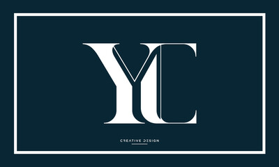 Alphabet letters YC or CY logo monogram