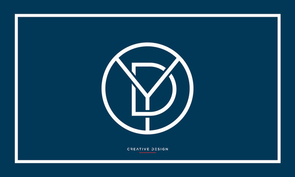 YD or DY Alphabet letters icon logo