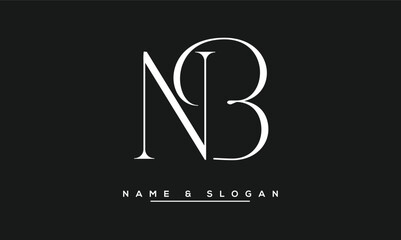 NB,  BN,  N,  B  Abstract  Letters  Logo  Monogram