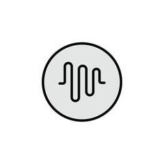 Audio Lines icon design with white background stock illustration