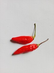 Red cayenne pepper isolate on white background
​