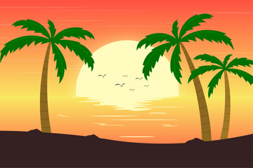Paradise tropical beach landscape background