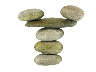 Fototapeta na wymiar stones in balance scale