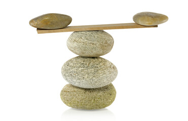 balance on the tower weights