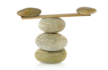 balance on the tower weights