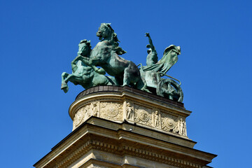 Fototapeta na wymiar Budapest, Hungary - june 26 2023 : Heroes square