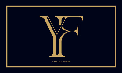 YF or FY Alphabet letters logo monogram