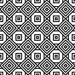 Ethnic seamless surface pattern design with geometric figures. Repeated squares, triangles, rhombuses ornamental abstract background. Tribal embroidery motif. Digital paper, print, page fill.