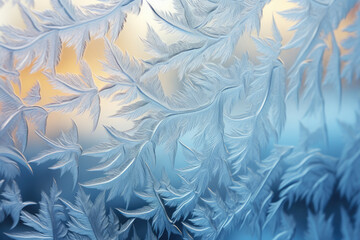 Pattern on frozen winter window