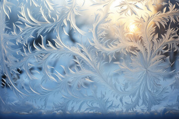 Pattern on frozen winter window