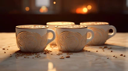Zelfklevend Fotobehang A warm cup of coffee © didiksaputra