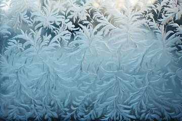 Abstract frosty pattern on window glass