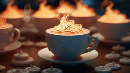 Fototapeta premium A warm cup of coffee
