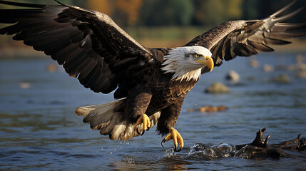 Obraz premium bald eagle in flight