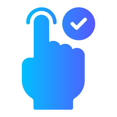 Obraz premium check gradient icon