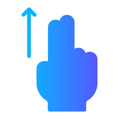 swipe up gradient icon